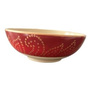 Pier 1 Matira Red Cereal Bowls set of 4 Discontinued 6 5/8”